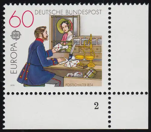 1012 Post- und Fernmeldewesen 60 Pf ** FN2
