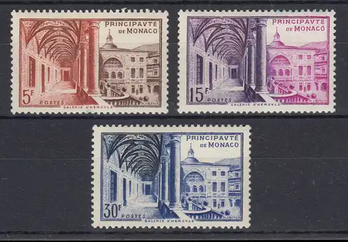 Monaco 455-457 Postmuseum, kompletter Satz, postfrisch **
