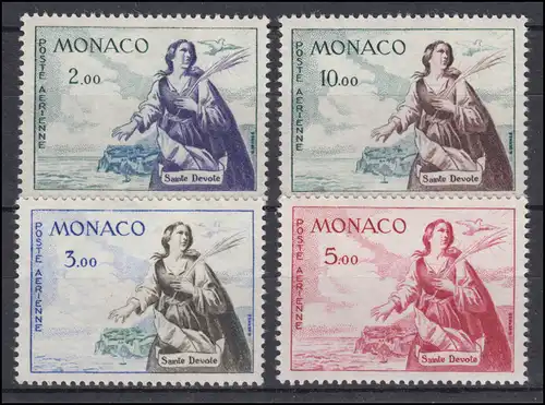 Monaco 653-654, 671-672, Flugpost, zwei Ausgaben komplett, postfrisch **