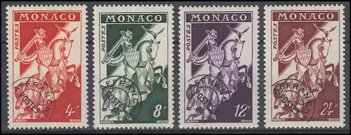 Monaco 486-489 Chevalier avec pré-évaluation, ensemble complet, frais de port **