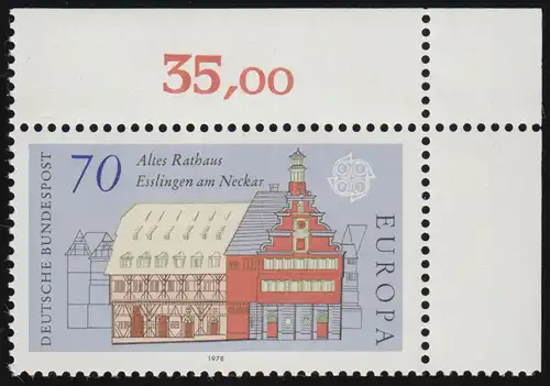 971 Europa Esslingen 70 Pf ** Coin o.r.