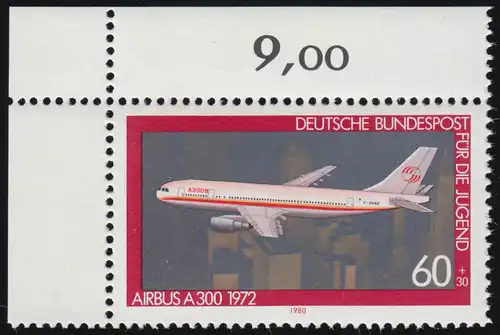 1042 Jeunesse Aéronautique 60+30 Pf ** Coin o.l.