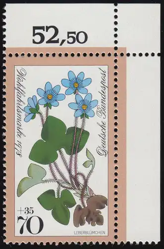 985 Fleurs forestières 70+35 Pf Marguerites ** Coin o.r.