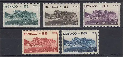 Monaco 200-204 Universitätssportkämpfe, Satz, postfrisch **