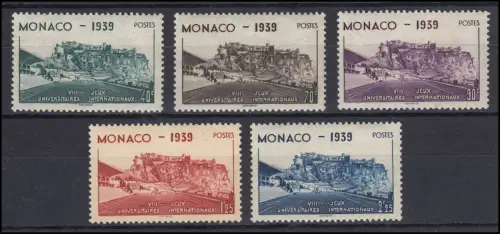 Monaco 200-204 Universitätssportkämpfe, Satz, postfrisch **