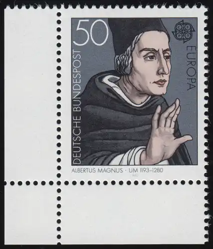 1049 Europa/CEPT 50 Pf Albert Magnus ** Ecke u.l.