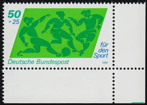 1046 Aide sportive 50+25 Pf Football ** Coin et r.