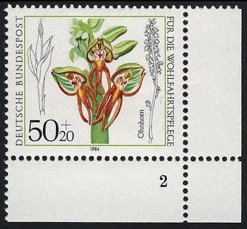 1225 Wohnd Orchidées 50+20 Pf ** FN2