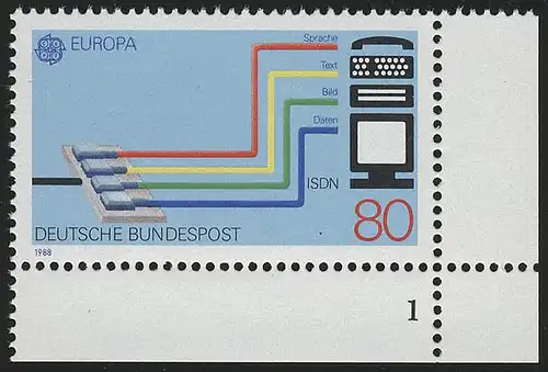 1368 Europe 80 Pf ** FN1