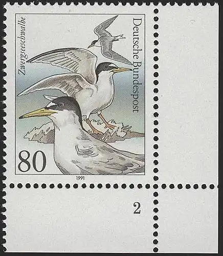 1540 Oiseaux marins 80 Pf Schwalbe nain ** FN2