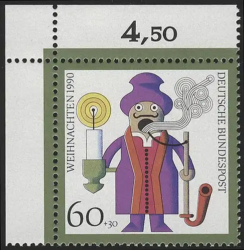 1485 Encens mâles 60+30 Pf ** Coin o.l.