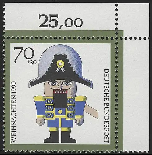 1486 Nußknacker 70+30 Pf ** Ecke o.r.