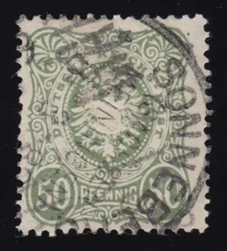 44c Couronne/aigle 50 pfennig, couleur moins chère c, cacheté O vérifié Wiegand BPP