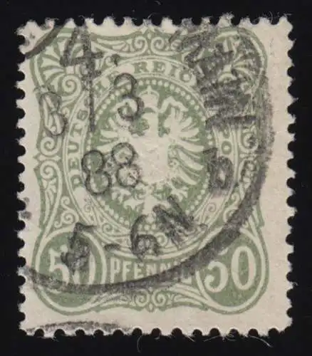 44c Couronne/aigle 50 pfennig, couleur moins chère c, cacheté O vérifié Wiegand BPP