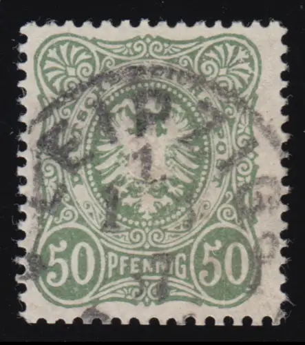 44c Couronne/aigle 50 pfennig, couleur moins chère c, cacheté O vérifié Wiegand BPP