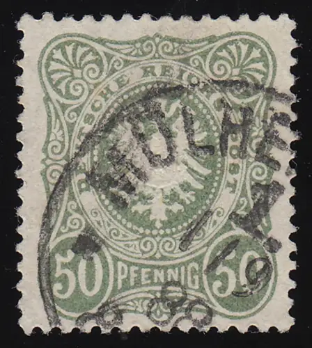 44c Krone/Adler 50 Pfennig, seltenere Farbe c, gestempelt O geprüft Wiegand BPP