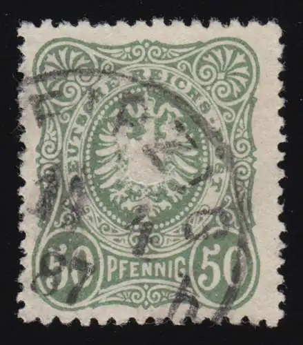 44ca Krone/Adler 50 Pfennig, seltene Farbe ca, gestempelt O geprüft Wiegand BPP