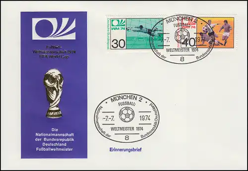 811-812 Fußball-WM Deutschland 1974 - Deutschland ist Weltmeister MÜNCHEN 7.7.74