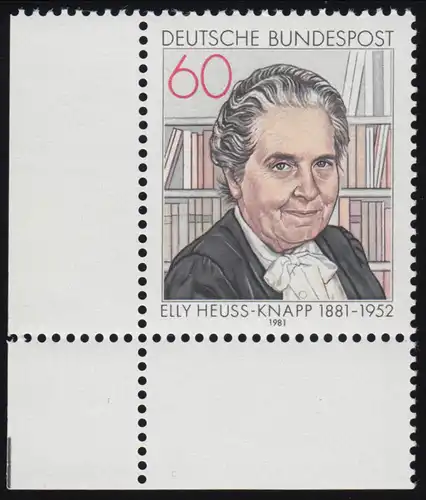 1082 Elly Heuss-Knapp ** Coin et l.
