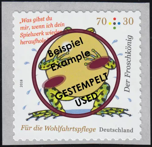 3364 Fêtes de Grimm: Le Roi des Grenouilles, autocollant du rouleau, O