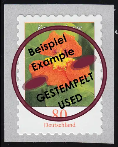 3482II Blume Kapuzinerkresse 80 Cent, selbstklebend von der Rolle, O