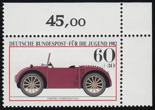 1125 jeunes véhicules à moteur 60+30 Pf ** coin o.r.