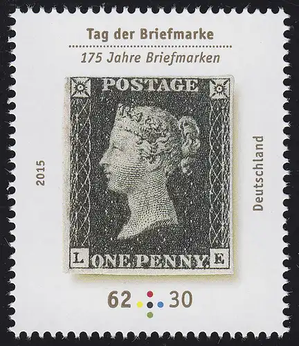 3173 Jour du timbre - Penny Black 2015: ensemble de 10 pièces, tous ** frais de port