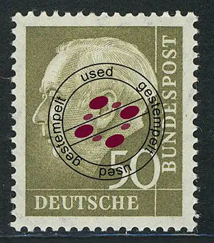 261 Theodor Heuss 50 Pf O gestempelt