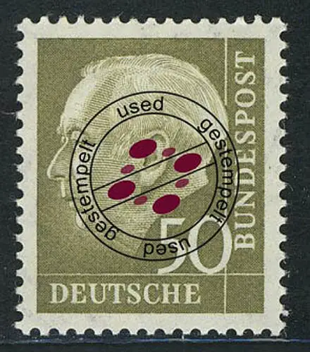 261 Theodor Heuss 50 Pf O gestempelt
