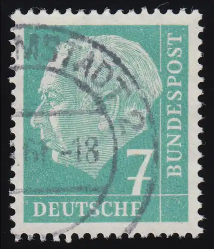 181y Heuss 7 Pf O gestempelt