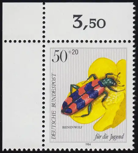 1202 Jeunesse loup-abeille 50+20 Pf ** coin o.l.