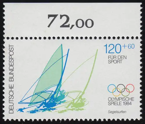 1208 Olympische Sommerspiele 120+60 Pf ** Oberrand