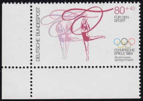 1207 Olympische Sommerspiele 80+40 Pf  ** Ecke u.l.
