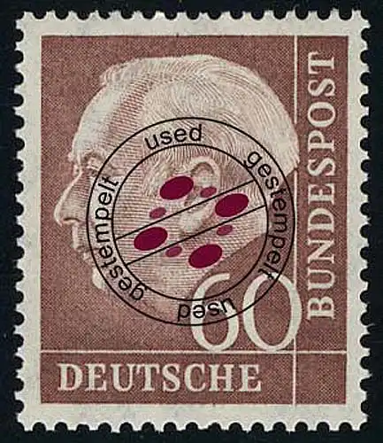 190 Heuss 60 Pf O gestempelt