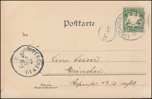 AK Dampfer Christoph nach Friedrichshafen heimkehrend, LINDAU 16.8.1902