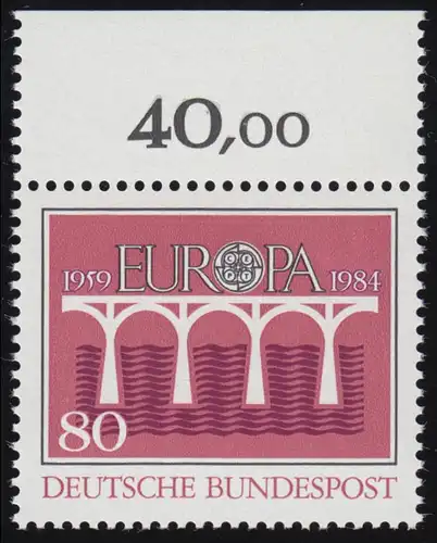 1211 Europe des postes et télécommunications 80 Pf ** Oberrand