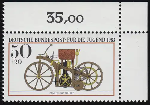 1168 Jugend Motorräder Daimler-Maybach 50+20 Pf ** Ecke o.r.