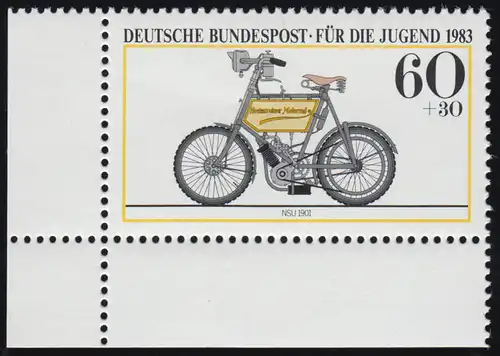 1169 Jugend Motorräder NSU 60+30 Pf ** Ecke u.l.