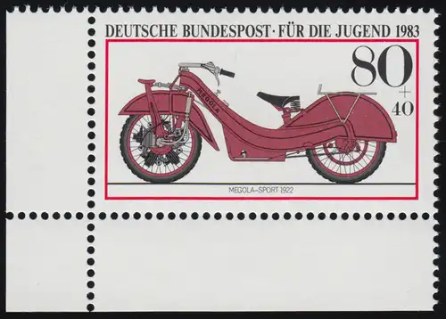 1170 Jugend Motorräder Megola-Sport 80+40 Pf ** Ecke u.l.