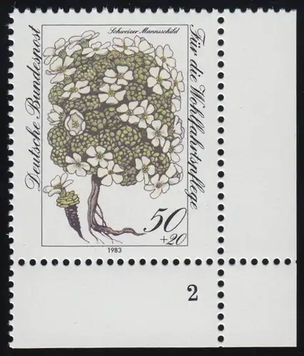 1188 Wohn Schweizer Mannsschild 50+20 Pf ** FN2