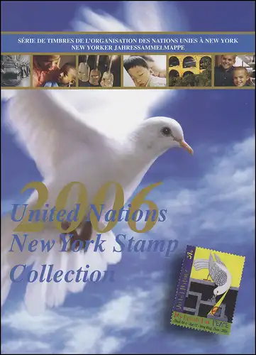 Dossier annuel des Nations unies de New York Souvenir Folder 2006, frais de port **