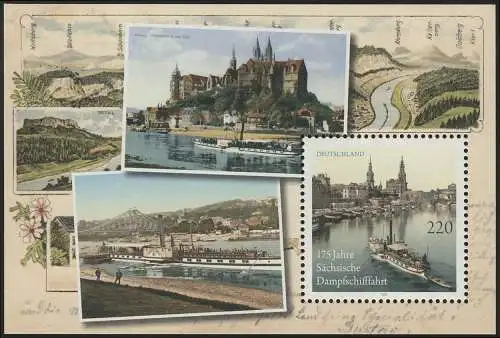 Block 78 Sächsische Dampfschifffahrt 2011: Set zu 10 Stück, alle postfrisch **