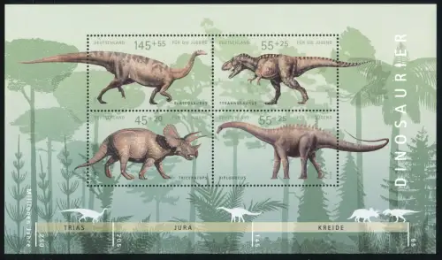 Bloc 73 Dinosaure de jeunesse 2008: ensemble de 10 pièces, tous ** frais de port