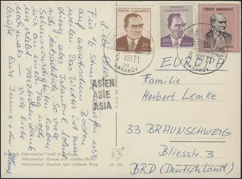 Postautomatisation: codage d'essai Fluo avec les numéros 1 et 2, carte de visualisation, 6.8.71
