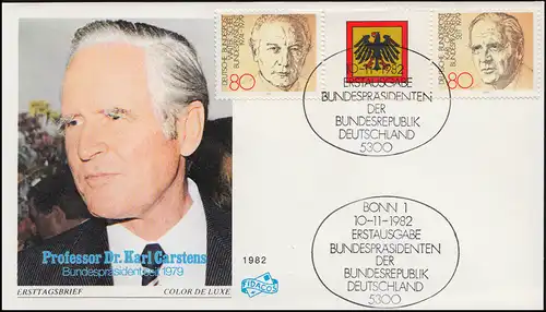 1159-1160 ZD aus Block 18 Scheel und Carstens auf FIDACOS-FDC Carstens ESSt BONN