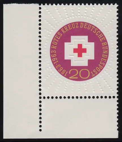 400 Rotes Kreuz ** Ecke u.l. - Zähnung 0-8
