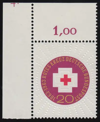 400 Croix-Rouge ** coin o.l. - dentation 0-dg +