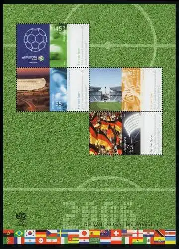 Block 67 Fußball-Weltmeisterschaft Deutschland 2006: Set zu 10 Stück, alle **