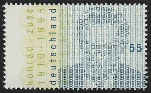 2802 Ingénieur et inventeur Konrad Zuse: ensemble à 10 pièces, tous ** / MNH