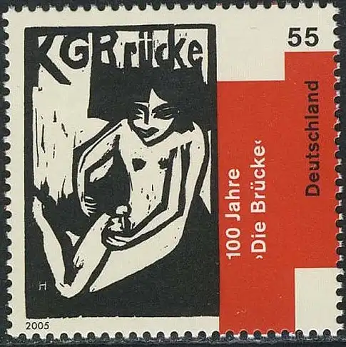 2458 Künstlergruppe Die Brücke: 10 Einzelmarken, alle ** / MNH